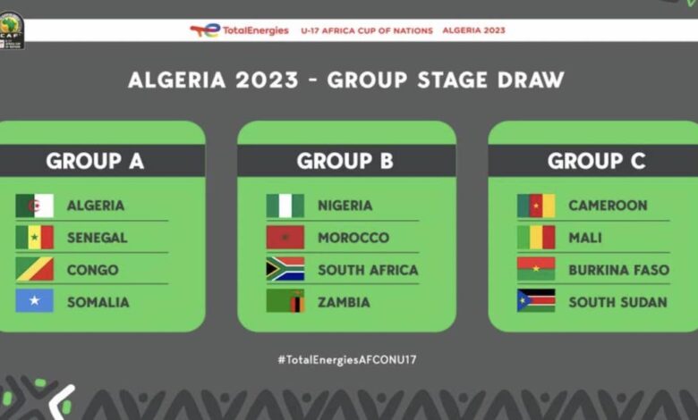 دور مجموعات كأس أمم إفريقيا للناشئين تحت 17 سنة في الجزائر 2023