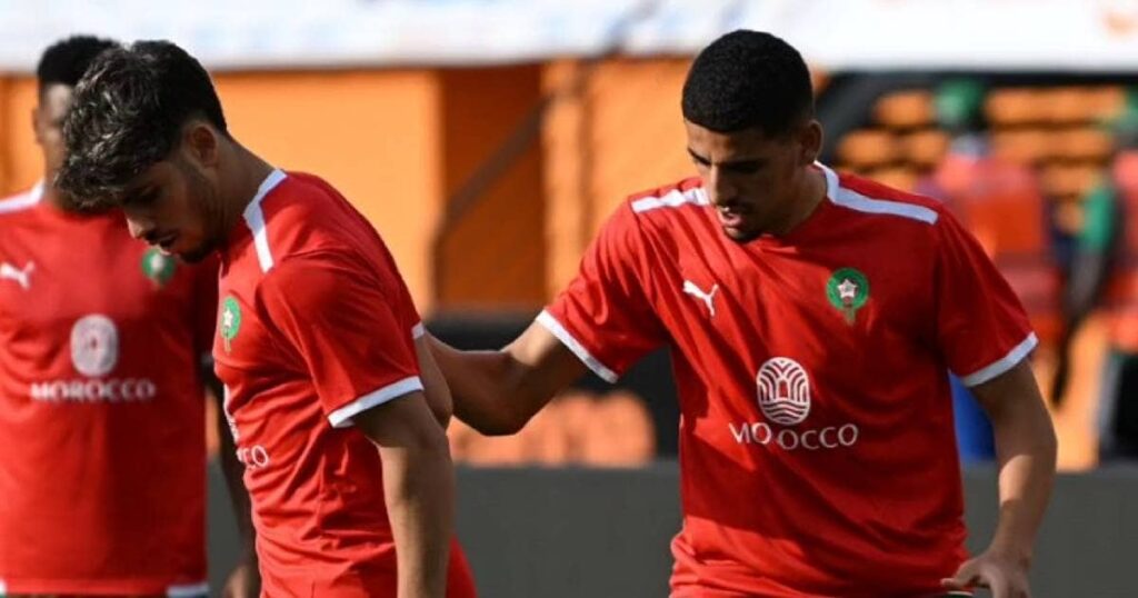 جانب من استعدادات منتخب المغرب الأول لكرة القدم لمواجهة ليبيريا في ختام تصفيات الأمم الإفريقية
