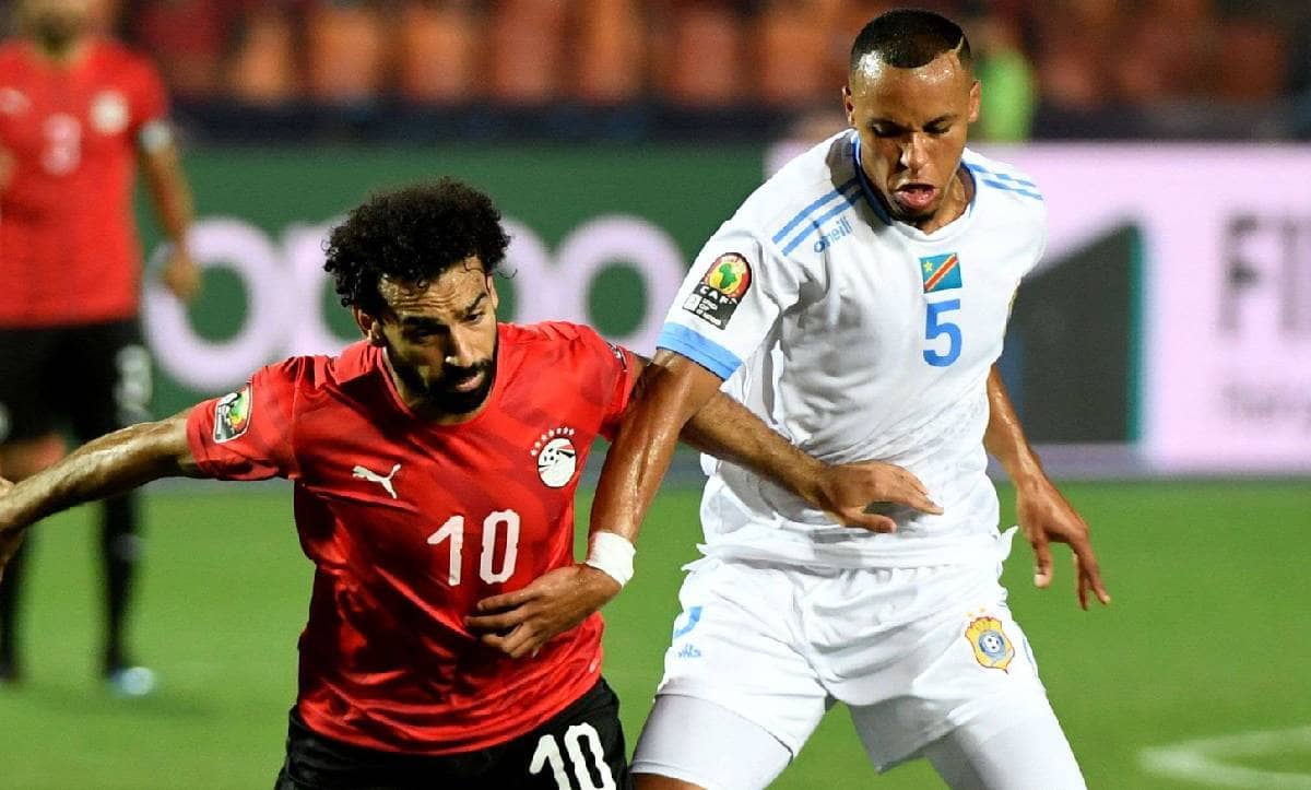 محمد صلاح - لقطة من مباراة مصر والكونغو الديمقراطية
