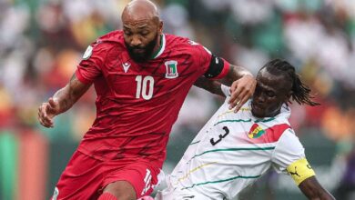لقطة من مباراة غينيا الاستوائية وغينيا كوناكري