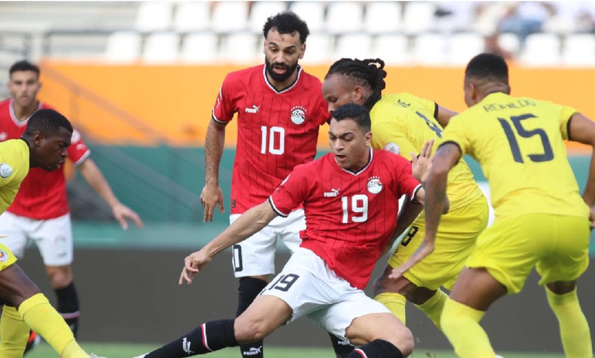 نتيجة مباراة مصر وموزمبيق في كأس إفريقيا لحظة تسجيل مصطفى محمد هدف التقدم لمصر أمام موزمبيق