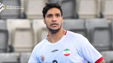 صورة للاعب منتخب إيران لكرة اليد