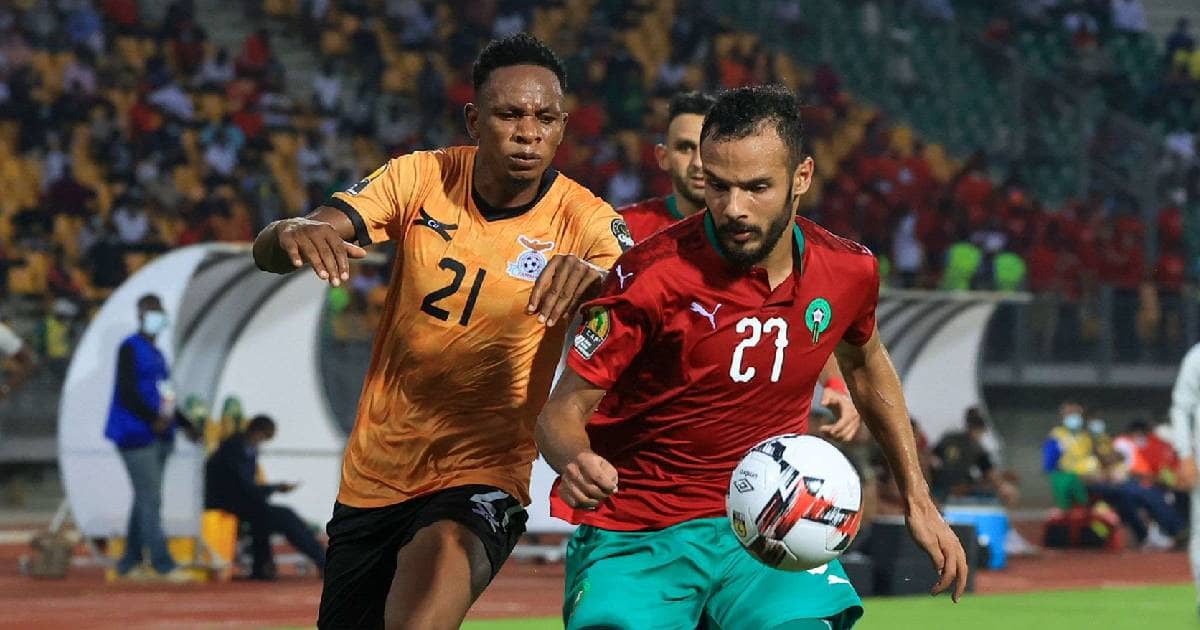 صورة من مباراة المغرب وزامبيا عام 2021