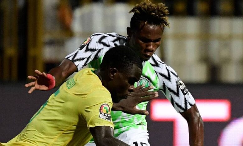 لقطة من مباراة الكاميرون ونيجيريا عام 2019