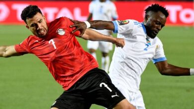 محمود تريزيجيه - لقطة من مباراة مصر والكونغو