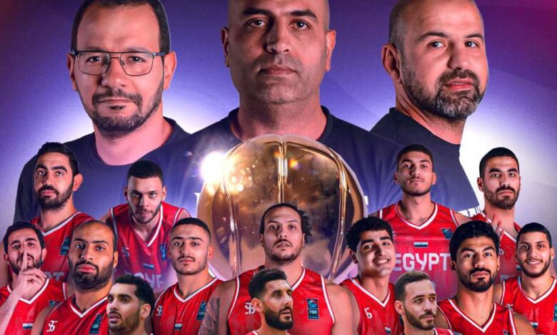 صورة منتخب مصر لكرة السلة ابطالاً للبطولة العربية