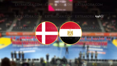 كرة يد.. صورة منتخب مصر ضد الدنمارك