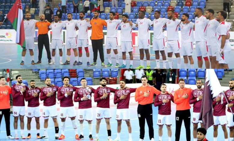 كرة يد.. صورة منتخب قطر في مواجهة منتخب عمان