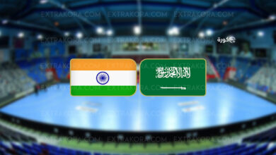 كرة يد.. صورة علم السعودية ضد علم الهند
