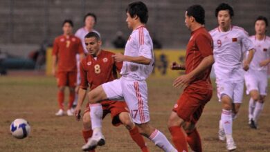 صورة من مباراة سابقة بين لبنان والصين