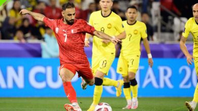 نتيجة مباراة البحرين وماليزيا في كأس آسيا