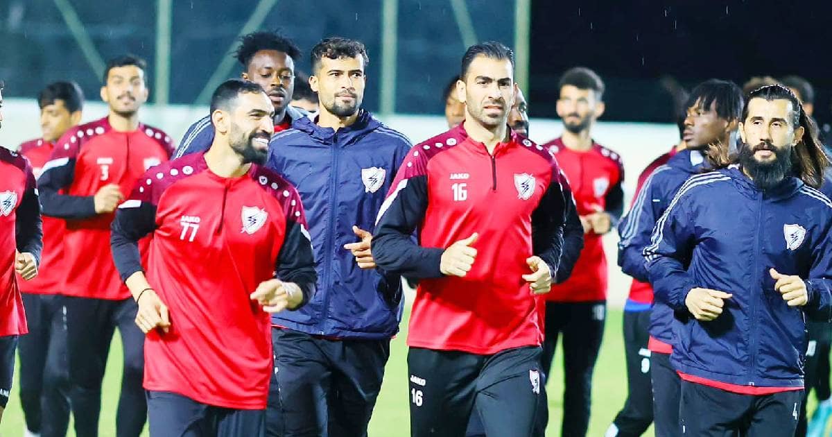جانب من استعدادت نادي الكهرباء العراقي لمواجهة العهد اللبناني في كأس الاتحاد الآسيوي
