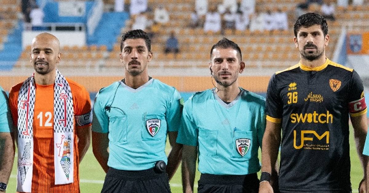 صورة قبل انطلاق مباراة القادسية وكاظمة