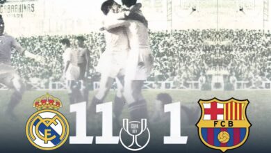 فوز ريال مدريد على برشلونة 11-1 في كأس الجنرال