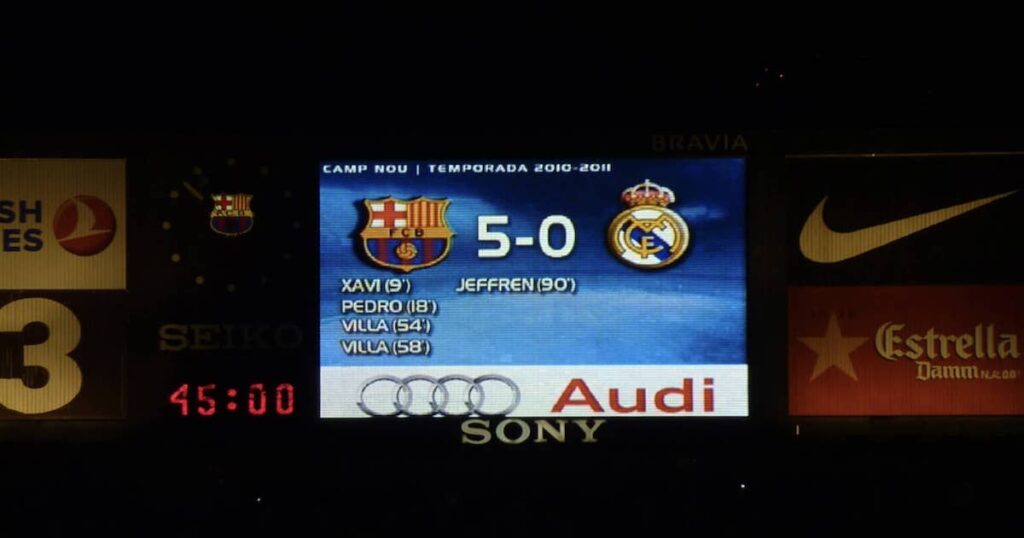 فوز برشلونة على ريال مدريد 5-0 عام 2010