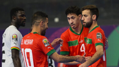 المغرب يكتسح غانا بثمانية اهداف ويصعد لنصف نهائي كأس إفريقيا للصالات