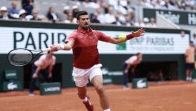 تنس.. بث مباشر مباراة نوفاك دجوكوفيتش وسيروندولو في رولان غاروس